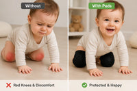Baby Knee Pads Set of 2 Pairs for Toddlers, Baby Elbow & Knee Protector, Anti-Slip Silicone Dots, Knee Support for Crawling & Walking, Soft, Stretchable, Breathable mesh (Multi-Colour)