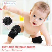 Baby Knee Pads Set of 2 Pairs for Toddlers, Baby Elbow & Knee Protector, Anti-Slip Silicone Dots, Knee Support for Crawling & Walking, Soft, Stretchable, Breathable mesh (Multi-Colour)