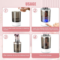 Electric Makeup Brush Cleaner | Fast Spin-Dry Brush Cleaner