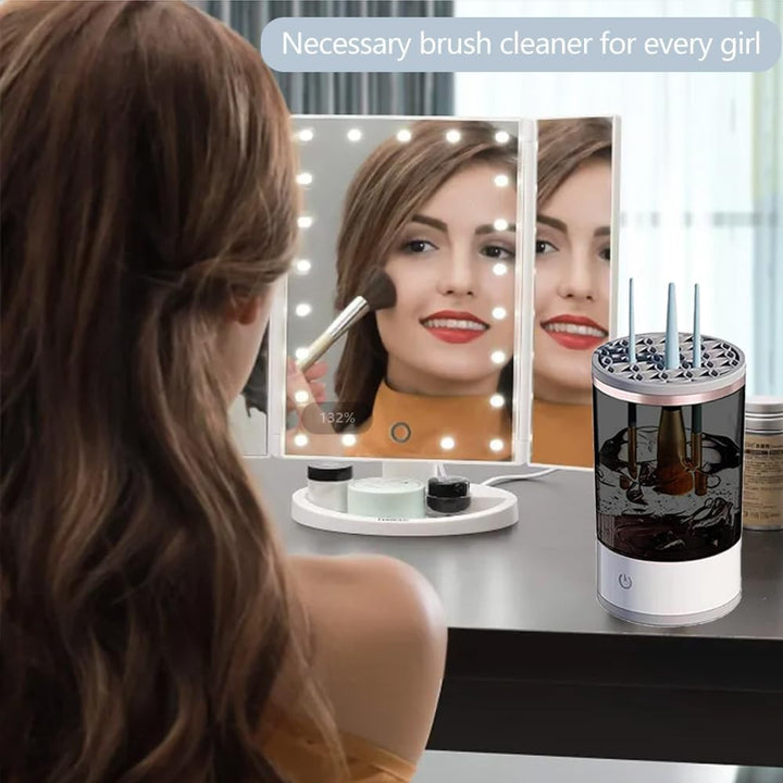 Electric Makeup Brush Cleaner | Fast Spin-Dry Brush Cleaner