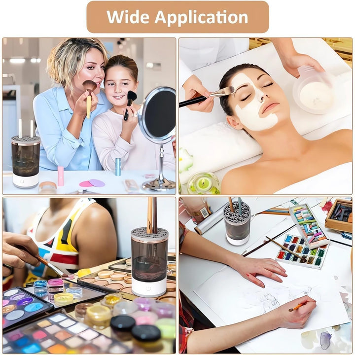Electric Makeup Brush Cleaner | Fast Spin-Dry Brush Cleaner