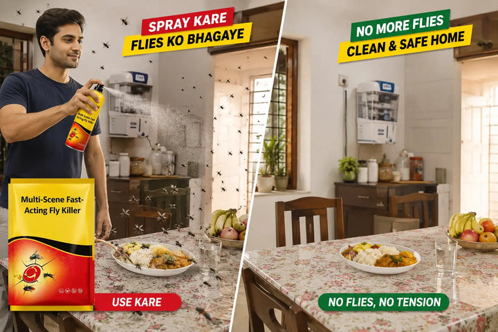 Multi-Scene Fast-Acting Fly Killer Powder | Powerful Fly & Insect Control Powder for Home, Kitchen, Garden & Farm | Instant Fly Control Solution for Indoor & Outdoor Use