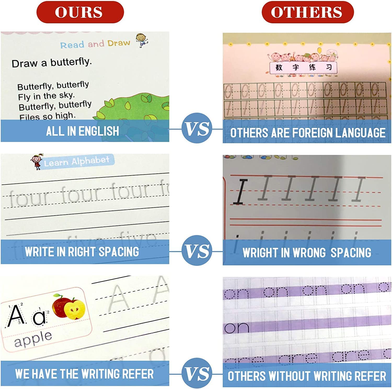 Magic Book for Kids, Sink Magic Practice CopyBook, (4 Books+10 Refills+1 Pen+1 Grip) ( Pack Of 2 )