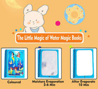 Toy Imagine 4-Pack Water Magic Coloring Books with Refillable Pens | Reusable No Mess Magic Reveal Activity Book for Kids | Educational Drawing Toy, Fine Motor Skills, Quick Dry Travel Friendly