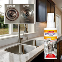 Stain and Rust Removal Spray Cleaning Solution, Stain and Rust Cleaning for Iron, Steel, and Metal Surfaces, Multi-Surface Protection for Kitchen, Bathroom