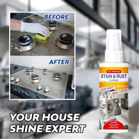 Stain and Rust Removal Spray Cleaning Solution, Stain and Rust Cleaning for Iron, Steel, and Metal Surfaces, Multi-Surface Protection for Kitchen, Bathroom