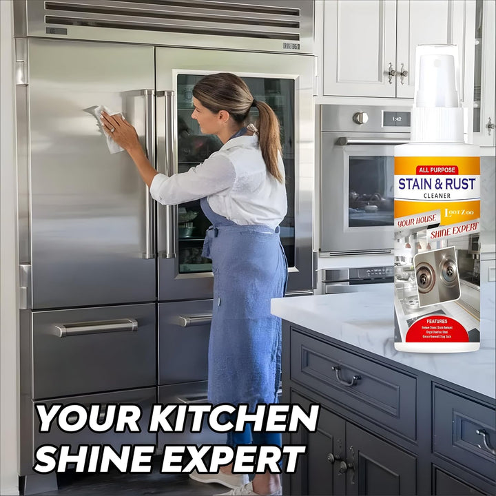 Stain and Rust Removal Spray Cleaning Solution, Stain and Rust Cleaning for Iron, Steel, and Metal Surfaces, Multi-Surface Protection for Kitchen, Bathroom