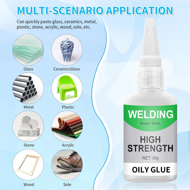 High Strength Oily Glue,Universal Super Glue,Welding High-Strength Oily Glue, Used For Quick Repair Of Metal, Plastic, Wood, Glass, Jade And So On(50g/pcs)
