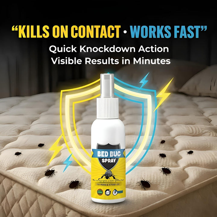 Bed Bug Repellent Spray - Each 100ML, Pack of 2, Bedbugs Repellent Strong Spray for Home & Mattress | Fast-Action Remover & Khat mal Medicine for Bed Bugs | Lasting Protection Against Infestations