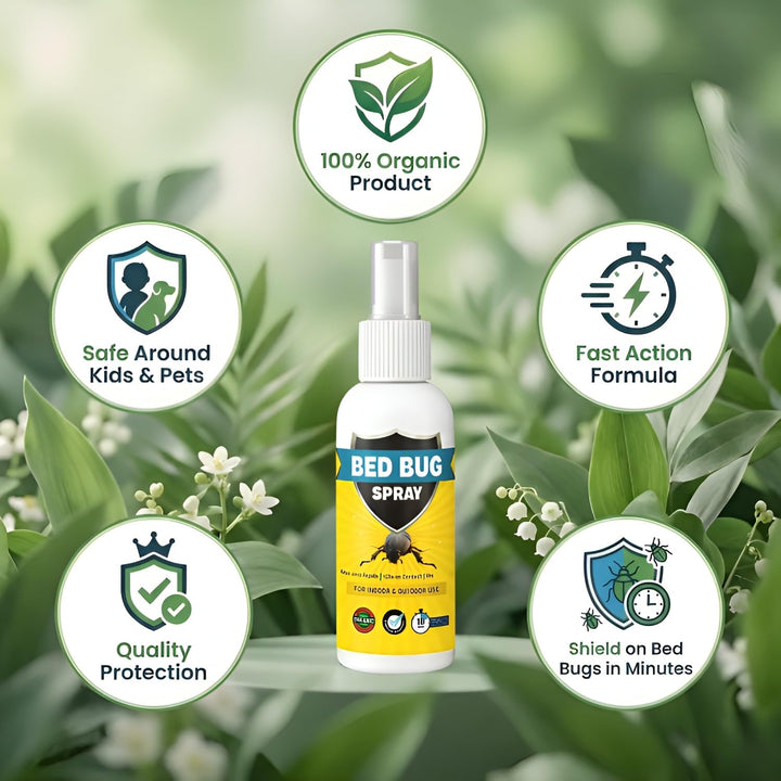 Bed Bug Repellent Spray - Each 100ML, Pack of 2, Bedbugs Repellent Strong Spray for Home & Mattress | Fast-Action Remover & Khat mal Medicine for Bed Bugs | Lasting Protection Against Infestations